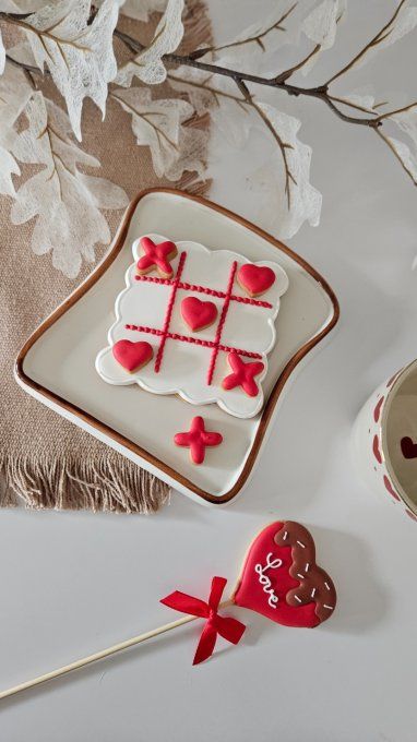 Morpion d’amoureux – Biscuit à partager