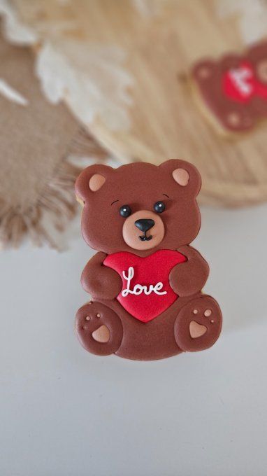 Biscuit Ourson « Love » – Saint-Valentin