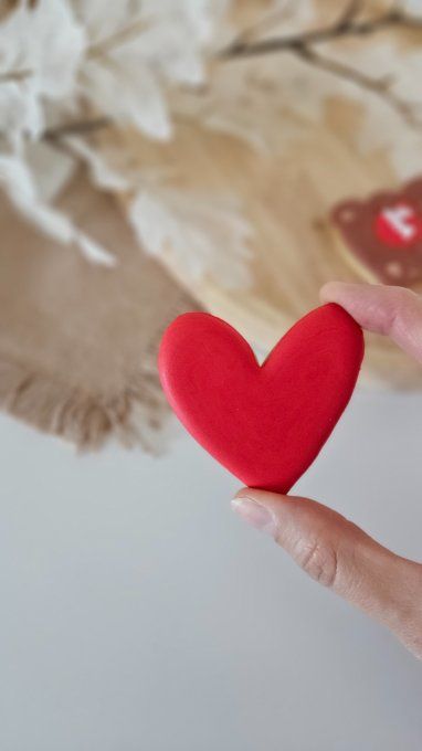 Cœur rouge Saint-Valentin – Biscuit décoré
