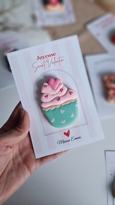 Biscuit cupcake cœur – Saint-Valentin