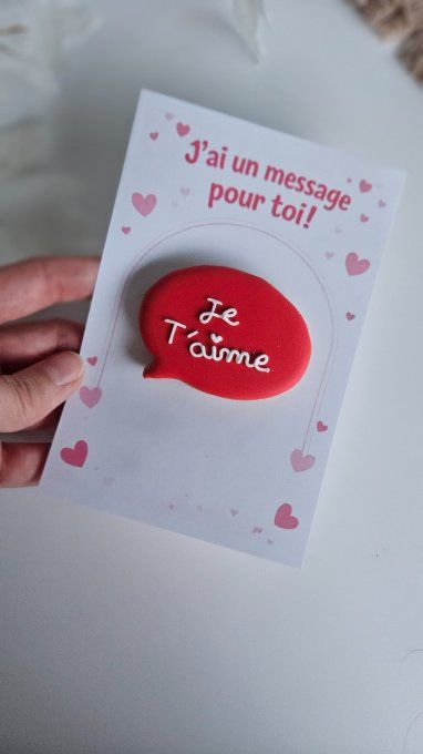 Biscuit message “Je t'aime” – Saint-Valentin