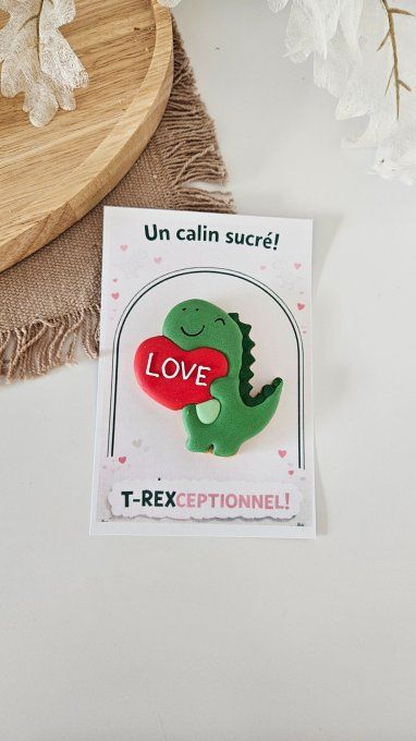 Biscuit dinosaure “Love” – Saint-Valentin
