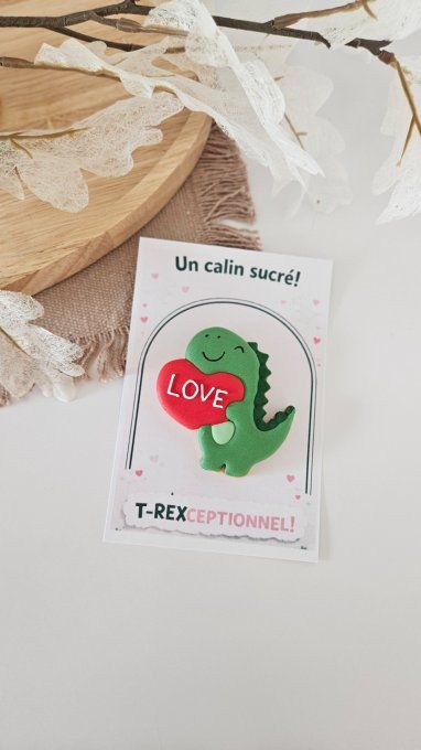 Biscuit dinosaure “Love” – Saint-Valentin