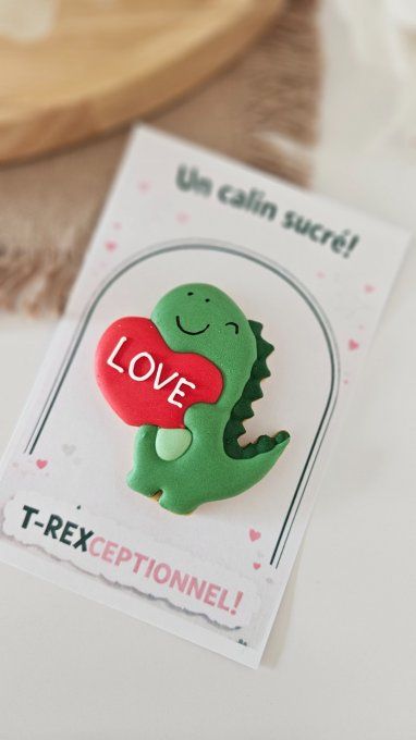 Biscuit dinosaure “Love” – Saint-Valentin