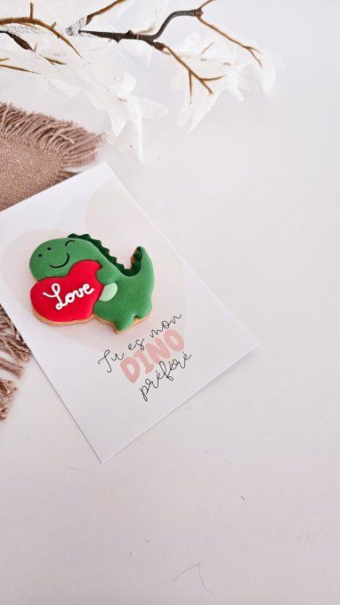Biscuit dinosaure “Love” – Saint-Valentin - Copie