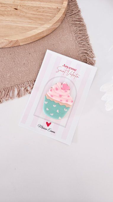 Biscuit cupcake cœur – Saint-Valentin