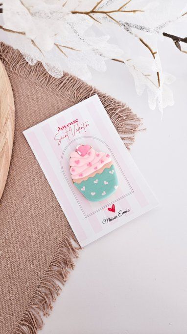 Biscuit cupcake cœur – Saint-Valentin