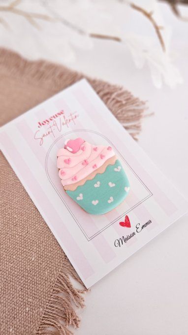 Biscuit cupcake cœur – Saint-Valentin