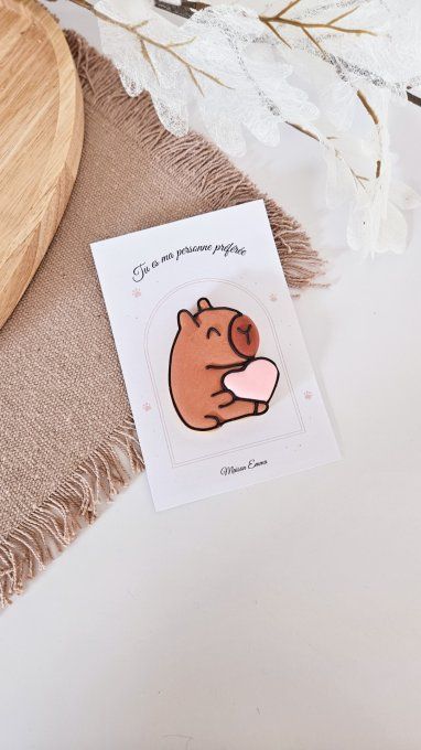Biscuit Capybara coeur - Saint Valentin - Copie