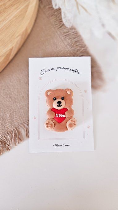 Biscuit ourson “XOXO” – Saint-Valentin