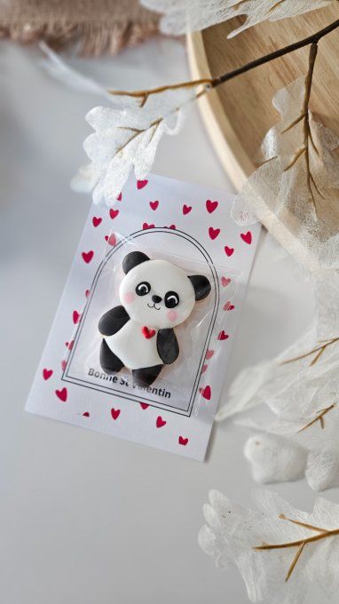 Biscuit panda cœur – Saint-Valentin