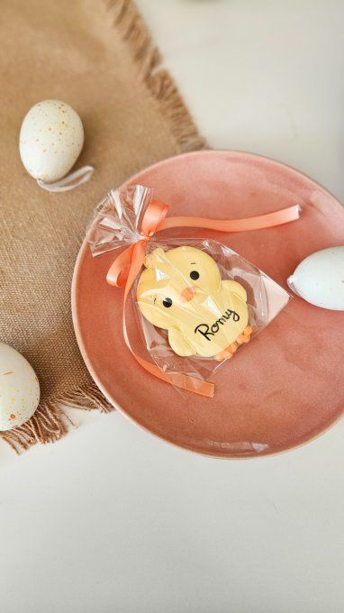 Biscuit  poussin de pâques personnalisable