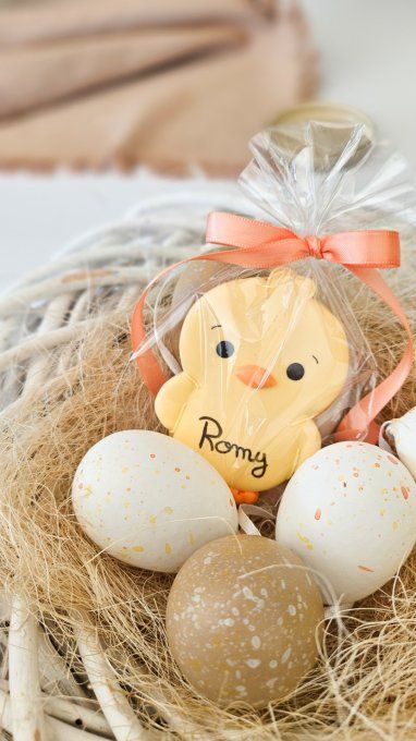 Biscuit poussin de pâques personnalisable