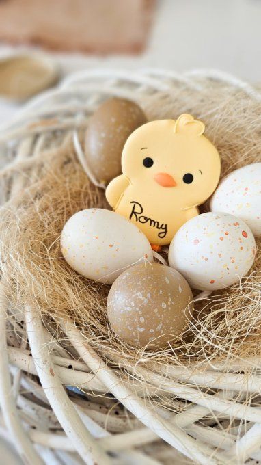 Biscuit  poussin de pâques personnalisable