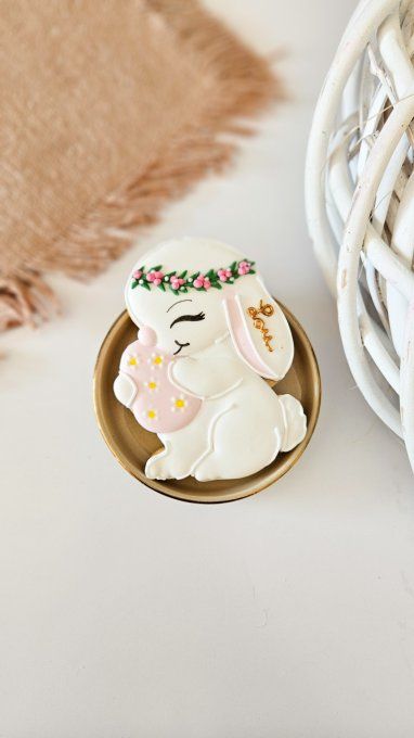 Biscuit  lapine de Pâques personnalisable