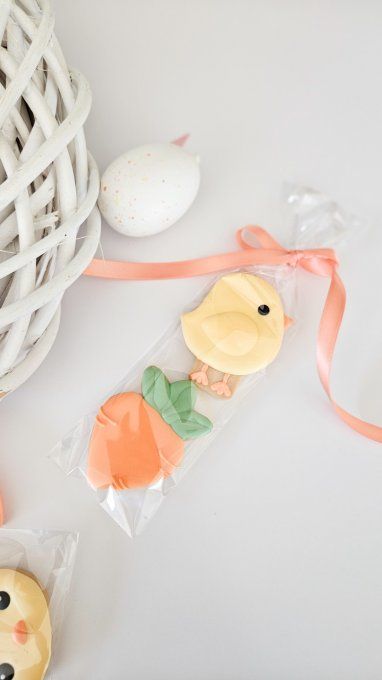 Duo de biscuits de pâques -carotte et poussin 