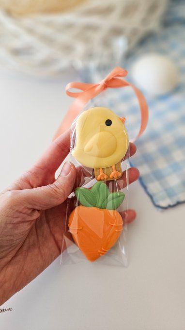 Duo de biscuits de pâques -carotte et poussin 