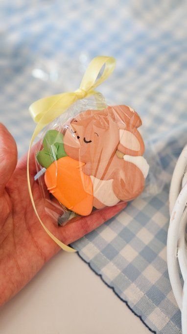 Biscuit lapinou de Pâques carotte personnalisable