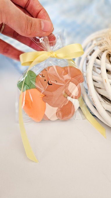 Biscuit lapinou de Pâques carotte personnalisable