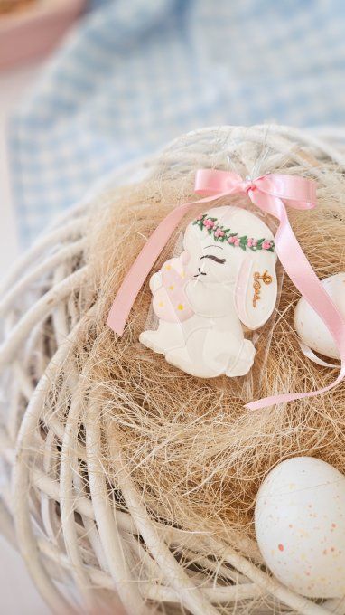 Biscuit  lapine de Pâques personnalisable