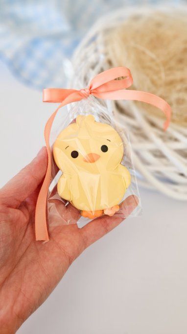 Biscuit  poussin de pâques personnalisable
