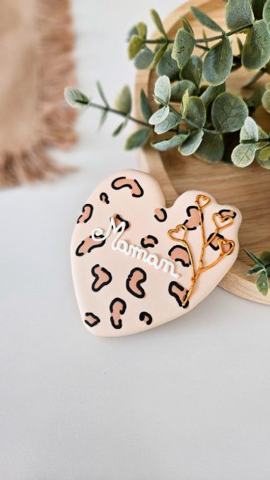 Biscuit cœur panthère “Maman” – Fête des Mères - Collection Panthère