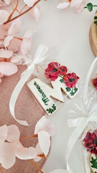 Biscuit Fête des Mères – Lettre M - Collection Coquelicot