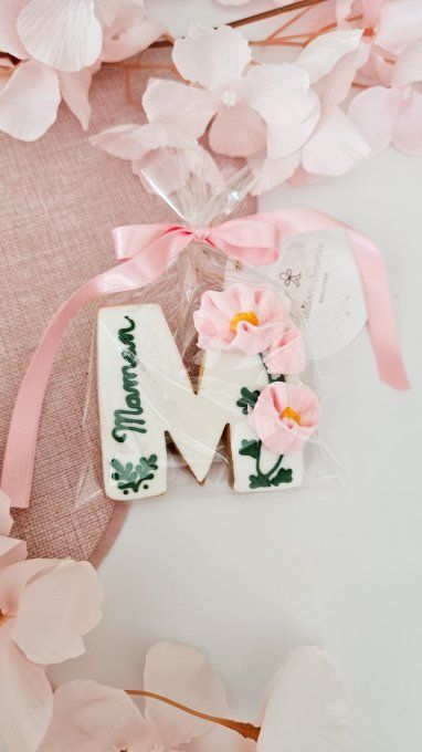 Biscuit Fête des Mères – Lettre M - Collection Florale