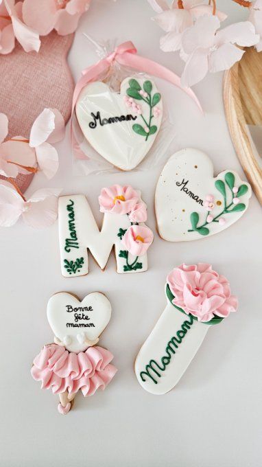 Biscuit Fête des Mères – Lettre M - Collection Florale