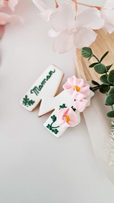 Biscuit Fête des Mères – Lettre M - Collection Florale