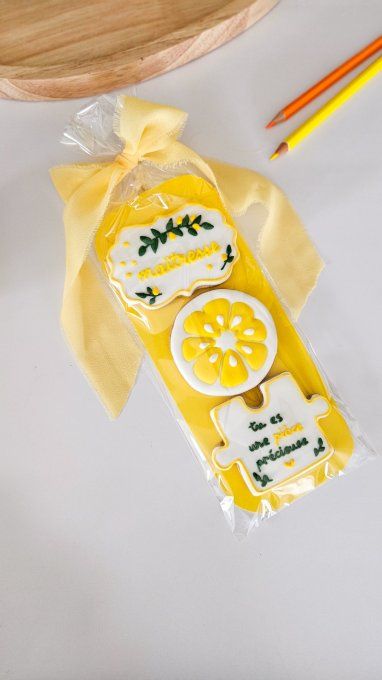 Coffret de sablés décorés Maîtresse Citron – Cadeau de fin d'année
