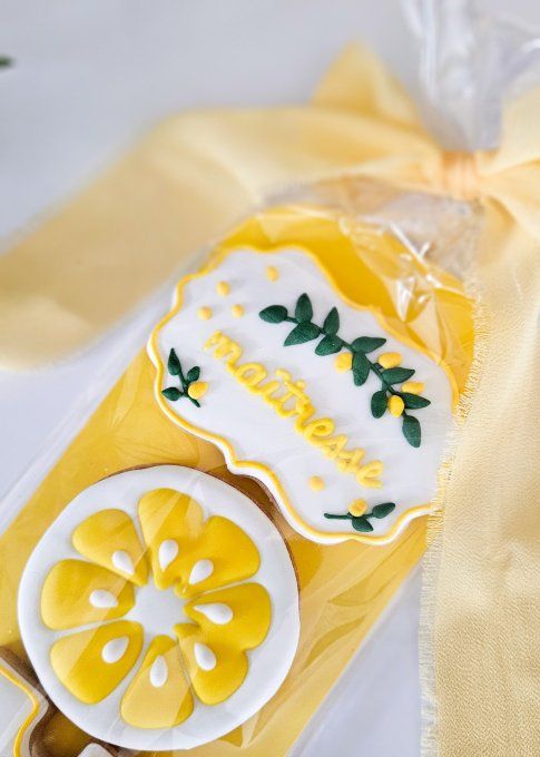 Coffret de sablés décorés Maîtresse Citron – Cadeau de fin d'année
