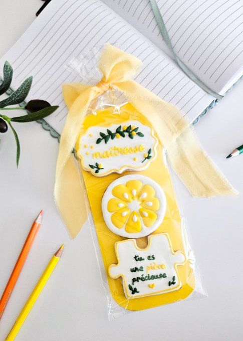 Coffret de sablés décorés Maîtresse Citron – Cadeau de fin d'année