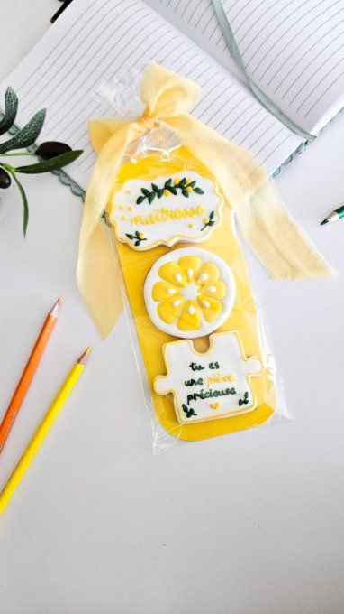 Coffret de sablés décorés Maîtresse Citron – Cadeau de fin d'année