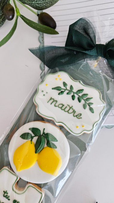 Coffret de sablés décorés Maître Citron – Cadeau de fin d'année