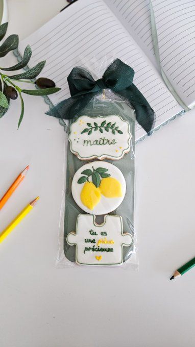 Coffret de sablés décorés Maître Citron – Cadeau de fin d'année
