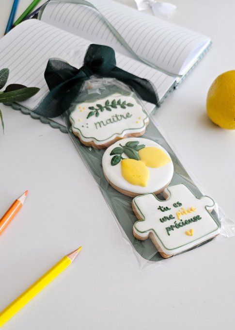 Coffret de sablés décorés Maître Citron – Cadeau de fin d'année