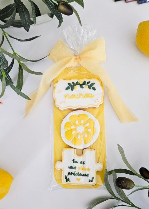 Titre Sablés décorés Nounou Citron – Tu es une pièce précieuse