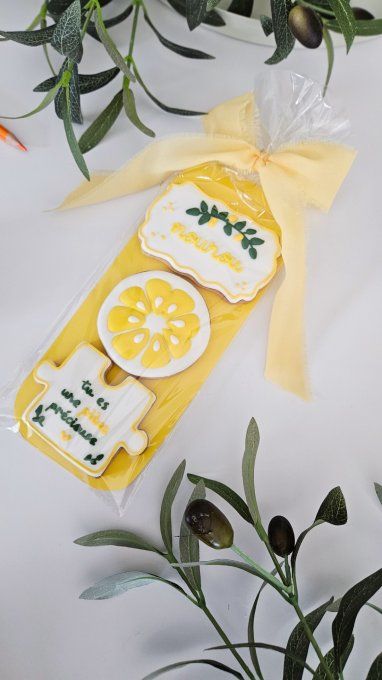 Titre Sablés décorés Nounou Citron – Tu es une pièce précieuse